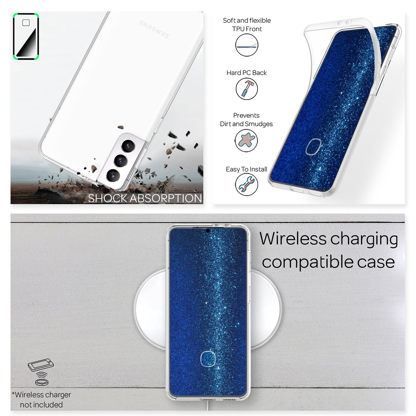 NALIA 360° Hülle für Samsung Galaxy S22 Plus – Vorne & Hinten Schutz – 360GUARD (Full-Body Case) – Marke aus Berlin