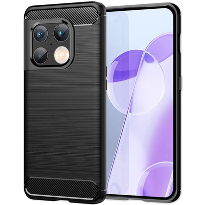 NALIA Silikonhülle für OnePlus 10 Pro – Rutschfest & Matt – VORTEX (Gebürstete Optik & Carbon Design) – Marke aus Berlin