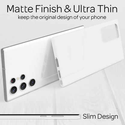 NALIA Ultra Slim Hardcase für Samsung Galaxy S22 Ultra – Matt & 0.3mm Dünn – PHANTOM (Hauchdünnes Cover & Kamera-Vollschutz) – Marke aus Berlin