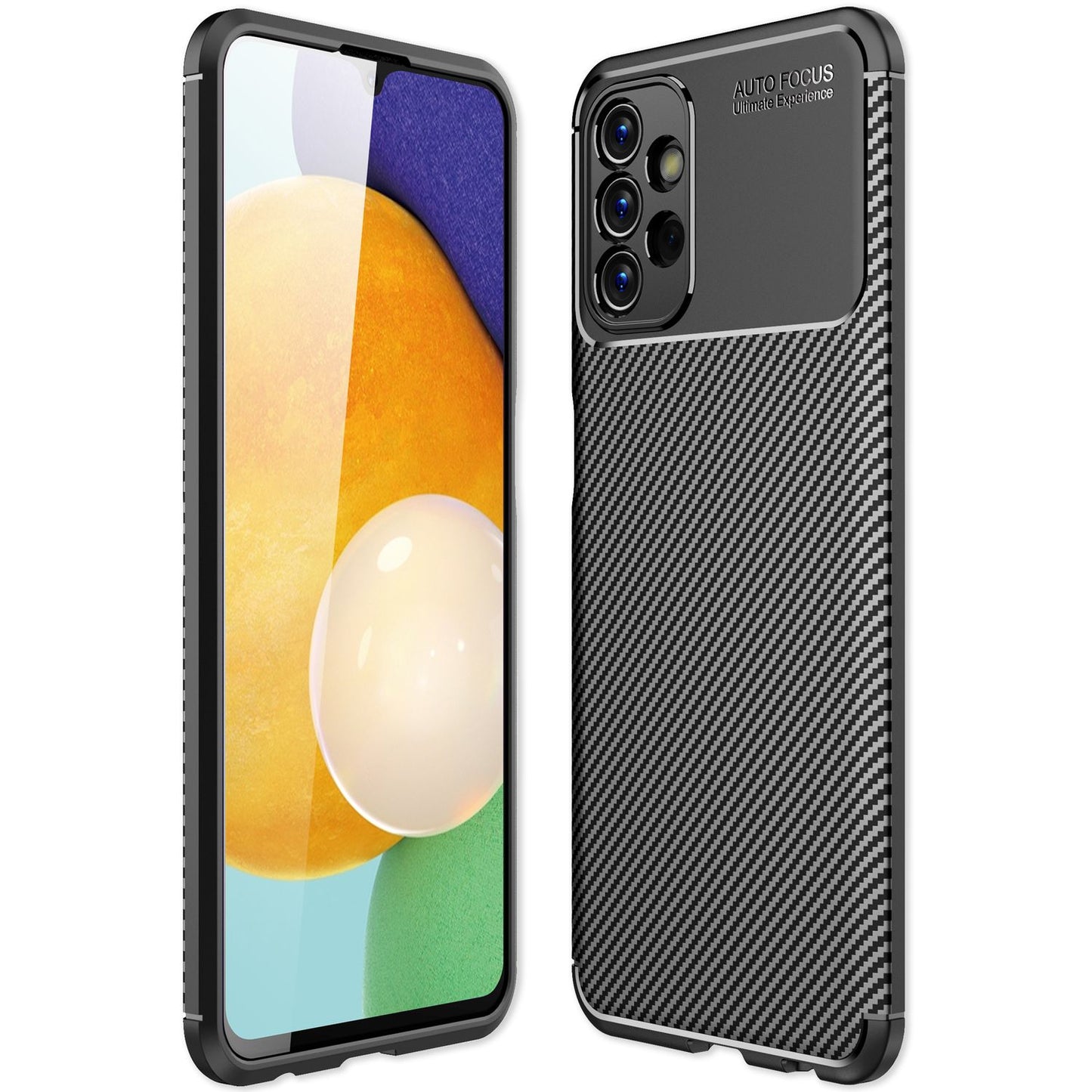 NALIA Silikonhülle für Samsung Galaxy A13 – Rutschfest & Matt – VORTEX (Gebürstete Optik & Carbon Design) – Marke aus Berlin