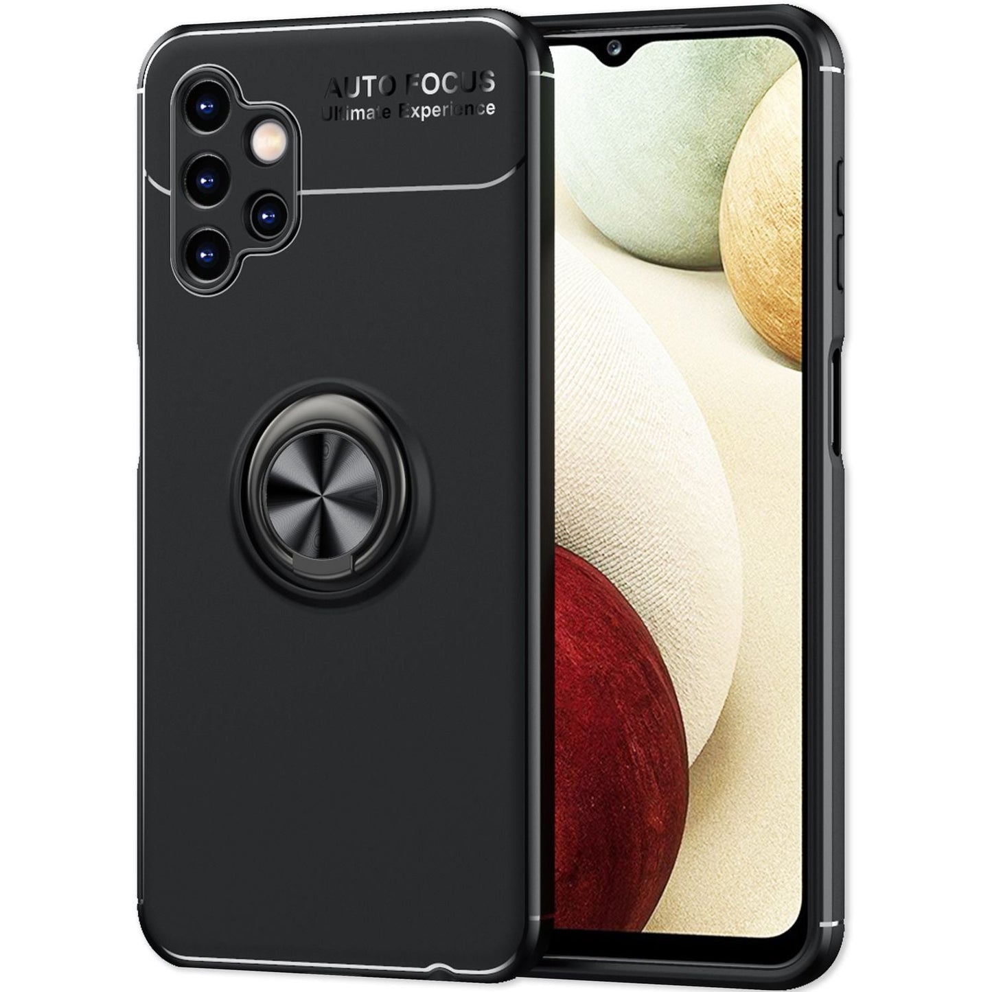 NALIA Ringhülle für Samsung Galaxy A13 4G – Ring-Ständer 360° & für Magnet-Halter – GRIP360 (Mattiertes Silikon Case) – Marke aus Berlin