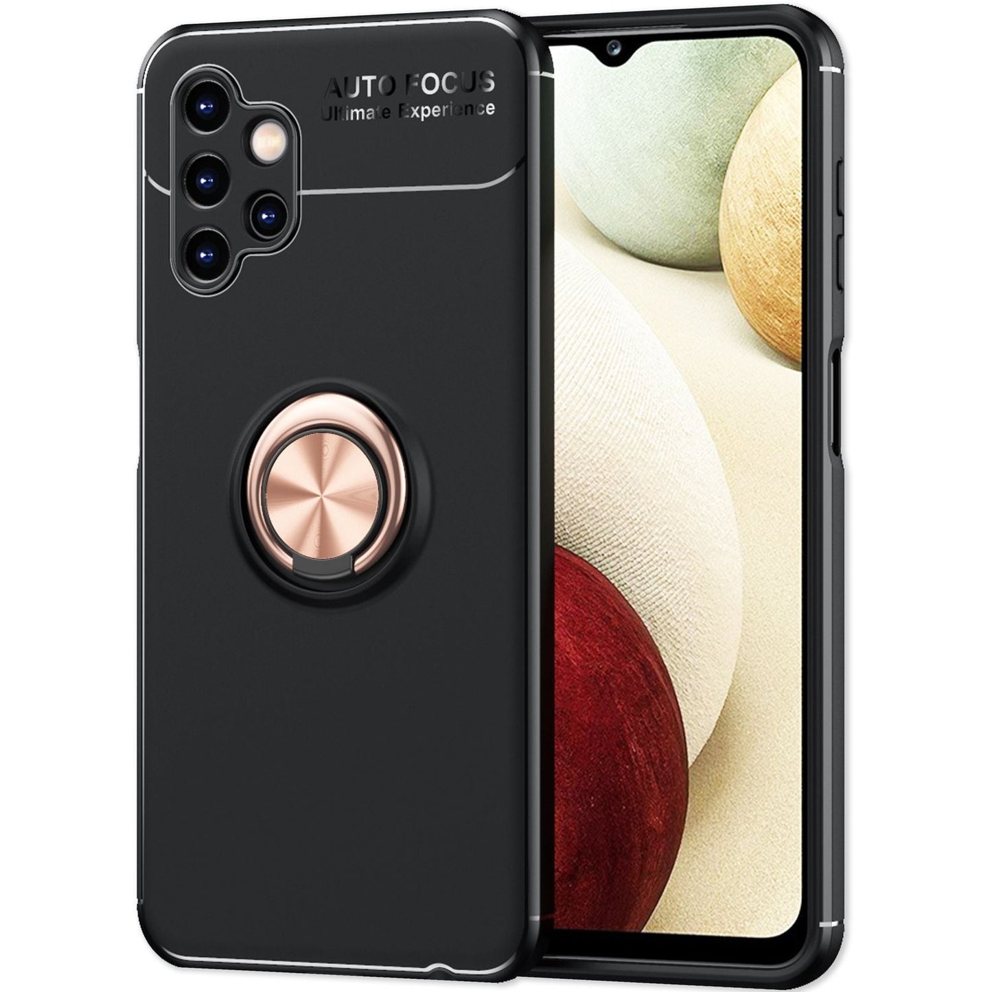 NALIA Ringhülle für Samsung Galaxy A13 4G – Ring-Ständer 360° & für Magnet-Halter – GRIP360 (Mattiertes Silikon Case) – Marke aus Berlin