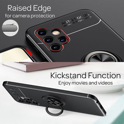 NALIA Ringhülle für Samsung Galaxy A13 4G – Ring-Ständer 360° & für Magnet-Halter – GRIP360 (Mattiertes Silikon Case) – Marke aus Berlin
