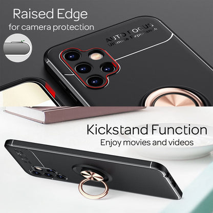 NALIA Ringhülle für Samsung Galaxy A13 4G – Ring-Ständer 360° & für Magnet-Halter – GRIP360 (Mattiertes Silikon Case) – Marke aus Berlin