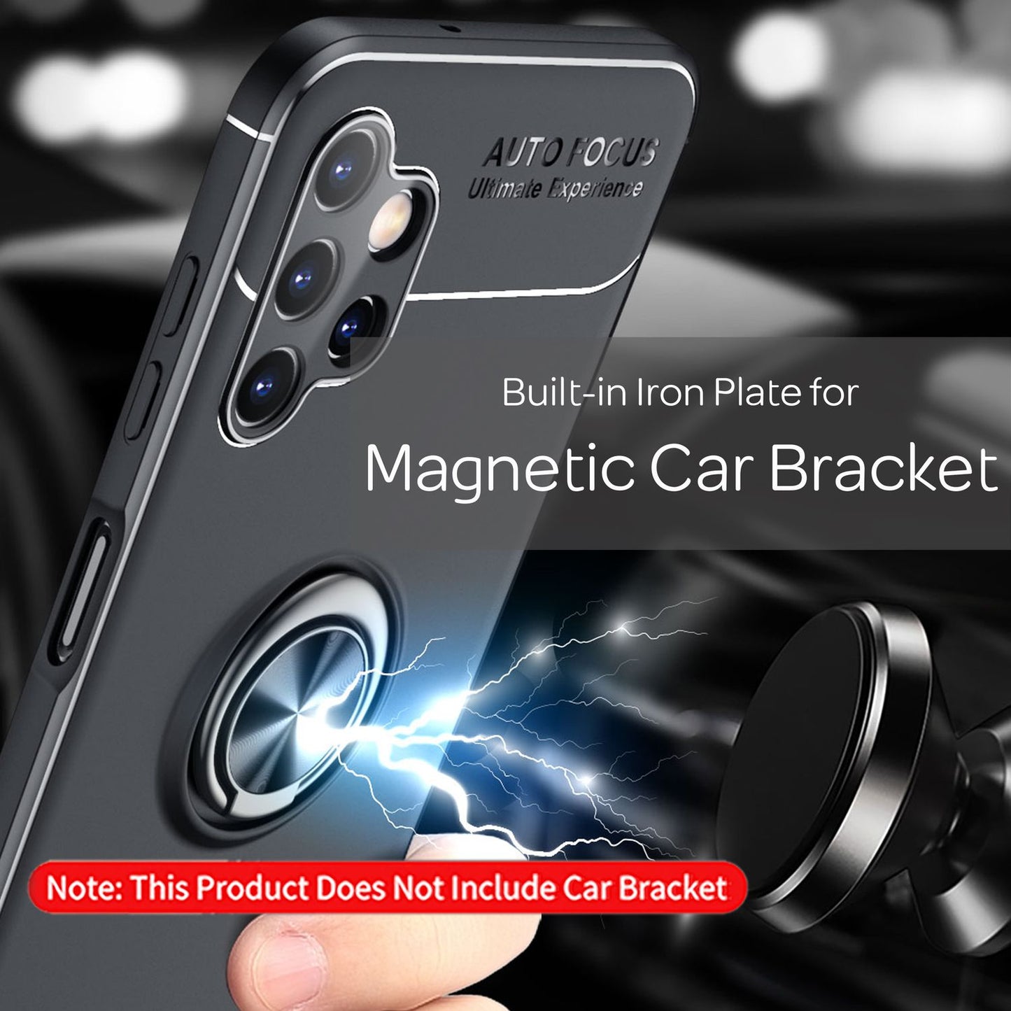 NALIA Ringhülle für Samsung Galaxy A13 4G – Ring-Ständer 360° & für Magnet-Halter – GRIP360 (Mattiertes Silikon Case) – Marke aus Berlin