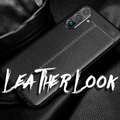 NALIA Leder Look Case kompatibel mit Samsung Galaxy A13 5G Hülle, Schwarze Silikonhülle Anti-Fingerabdruck Rutschfest Kratzfest Stoßfest, Soft Case Dünne Handyhülle Cover Schutzhülle Handy-Tasche