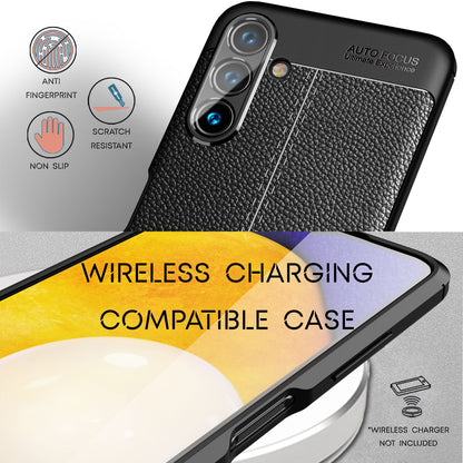 NALIA Leder Look Case kompatibel mit Samsung Galaxy A13 5G Hülle, Schwarze Silikonhülle Anti-Fingerabdruck Rutschfest Kratzfest Stoßfest, Soft Case Dünne Handyhülle Cover Schutzhülle Handy-Tasche