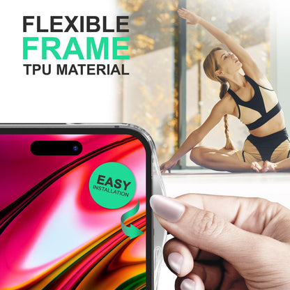 Hülle für iPhone 14 Pro - Klar Kratzfest Transparent Hard Case & Silikon Bumper