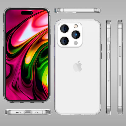 Hülle für iPhone 14 Pro - Klar Kratzfest Transparent Hard Case & Silikon Bumper