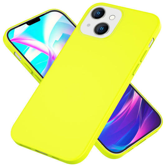 NALIA Neon Silikonhülle für iPhone 14 – Soft-Touch & Signal-Neon – NEONSHOCK (Matte Schutzhülle) – Marke aus Berlin