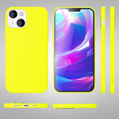 NALIA Neon Silikonhülle für iPhone 14 – Soft-Touch & Signal-Neon – NEONSHOCK (Matte Schutzhülle) – Marke aus Berlin