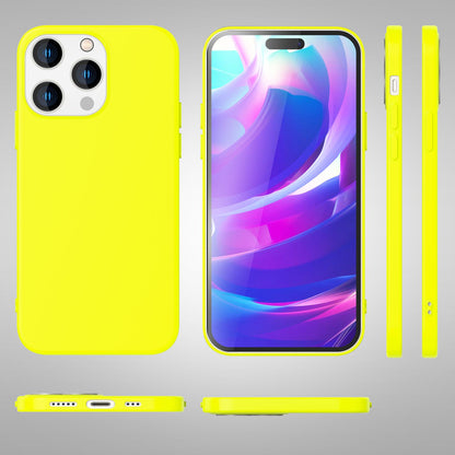 NALIA Neon Silikonhülle für iPhone 14 Pro – Soft-Touch & Signal-Neon – NEONSHOCK (Matte Schutzhülle) – Marke aus Berlin