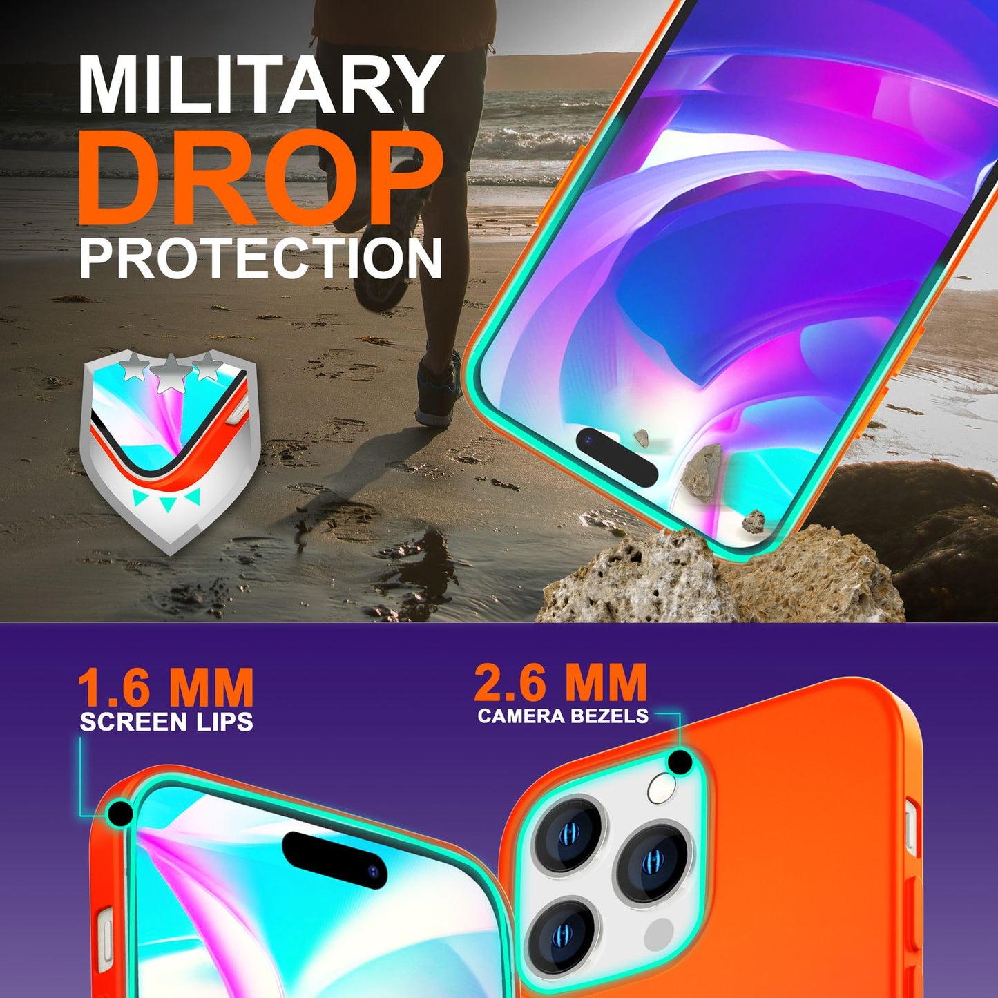 NALIA Neon Silikonhülle für iPhone 14 Pro – Soft-Touch & Signal-Neon – NEONSHOCK (Matte Schutzhülle) – Marke aus Berlin