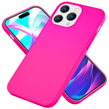 NALIA Neon Silikonhülle für iPhone 14 Pro Max – Soft-Touch & Signal-Neon – NEONSHOCK (Matte Schutzhülle) – Marke aus Berlin