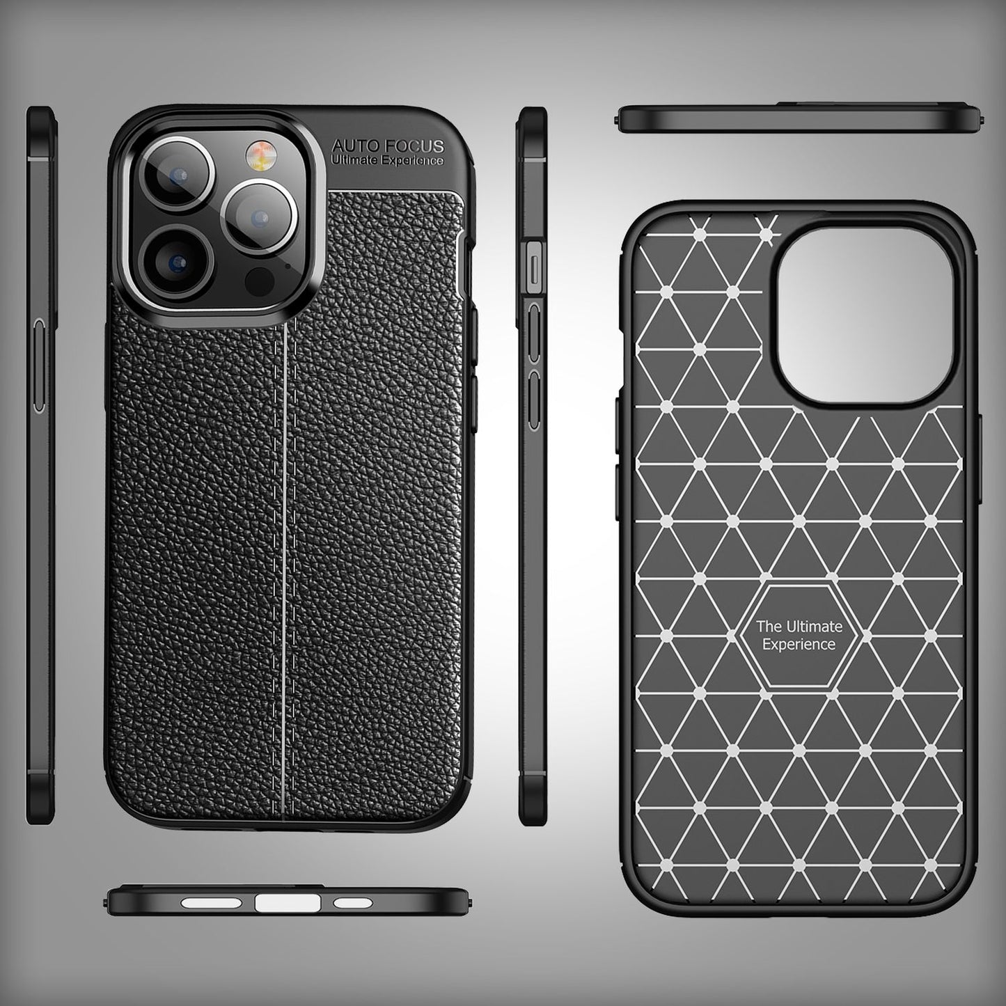 NALIA Leder-Optik Silikon Case für iPhone 14 Pro – Griffig & Matt – BARRON Handyhülle (Anti-Fingerprint, Stoßfest & Robust) – Marke aus Berlin