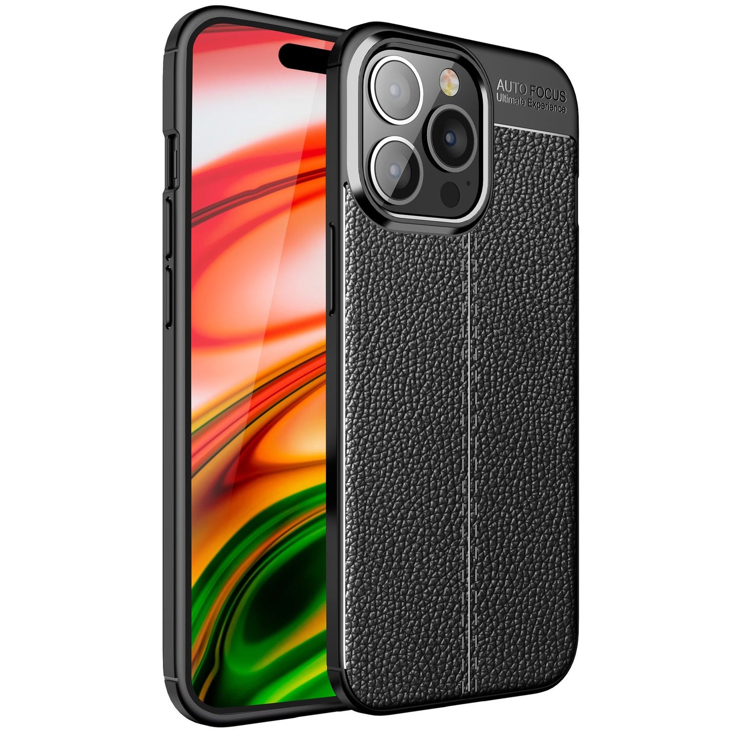 NALIA Leder-Optik Silikon Case für iPhone 14 Pro Max – Griffig & Matt – BARRON Handyhülle (Anti-Fingerprint, Stoßfest & Robust) – Marke aus Berlin