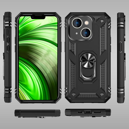 NALIA Panzerhülle für iPhone 14 – Ring-Ständer 360° & Magnet-Halterung Kompatibel – RINGDEFEND (Stoßfestes Outdoor Case) – Marke aus Berlin