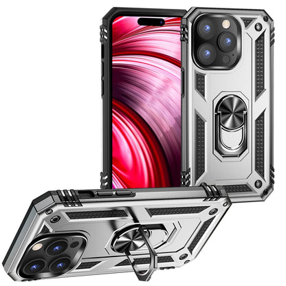 NALIA Panzerhülle für iPhone 14 Pro Max – Ring-Ständer 360° & Magnet-Halterung Kompatibel – RINGDEFEND (Stoßfestes Outdoor Case) – Marke aus Berlin