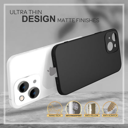 NALIA Ultra Slim Hardcase für iPhone 14 – Anti-Fingerabdruck & 0.5mm Dünn – PUREFIT (Matt & Leicht) – Marke aus Berlin