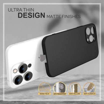NALIA Ultra Slim Hardcase für iPhone 14 Pro – Anti-Fingerabdruck & 0.5mm Dünn – PUREFIT (Matt & Leicht) – Marke aus Berlin