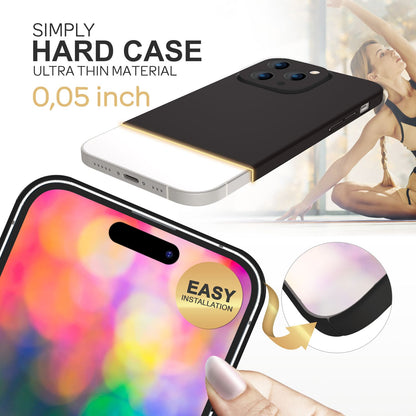 NALIA Ultra Slim Hardcase für iPhone 14 Pro – Anti-Fingerabdruck & 0.5mm Dünn – PUREFIT (Matt & Leicht) – Marke aus Berlin