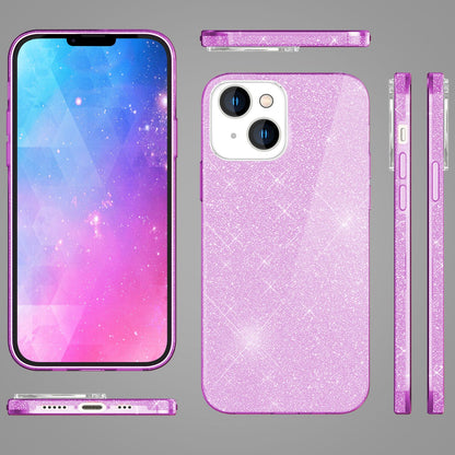 NALIA Glitzerhülle für iPhone 14 – Funkelnder Glitzer-Look & Grip – SHINEPOP (Silikon Case) – Marke aus Berlin