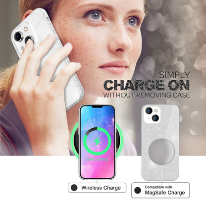 NALIA Glitzerhülle für iPhone 14 – Funkelnder Glitzer-Look & Grip – SHINEPOP (Silikon Case) – Marke aus Berlin