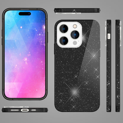 NALIA Glitzerhülle für iPhone 14 Pro – Funkelnder Glitzer-Look & Grip – SHINEPOP (Silikon Case) – Marke aus Berlin