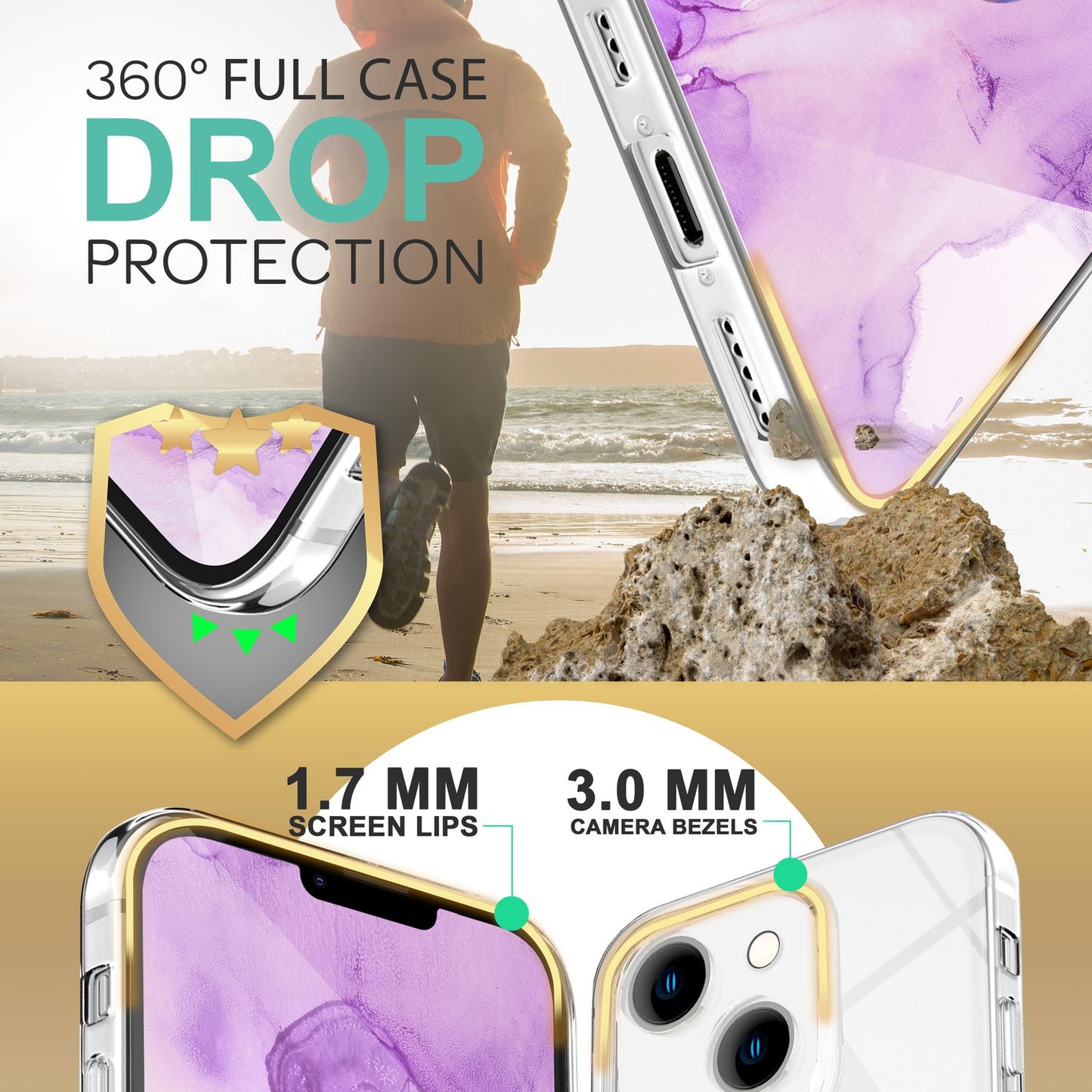 NALIA 360° Hülle für iPhone 14 – Vorne & Hinten Schutz – 360GUARD (Full-Body Case) – Marke aus Berlin