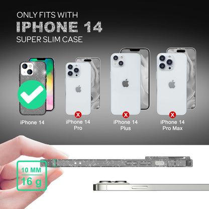 NALIA Glitzerhülle für iPhone 14 – Funkelndes Silikon Case – DAZZLIN (Transparent & Stoßfest) – Marke aus Berlin