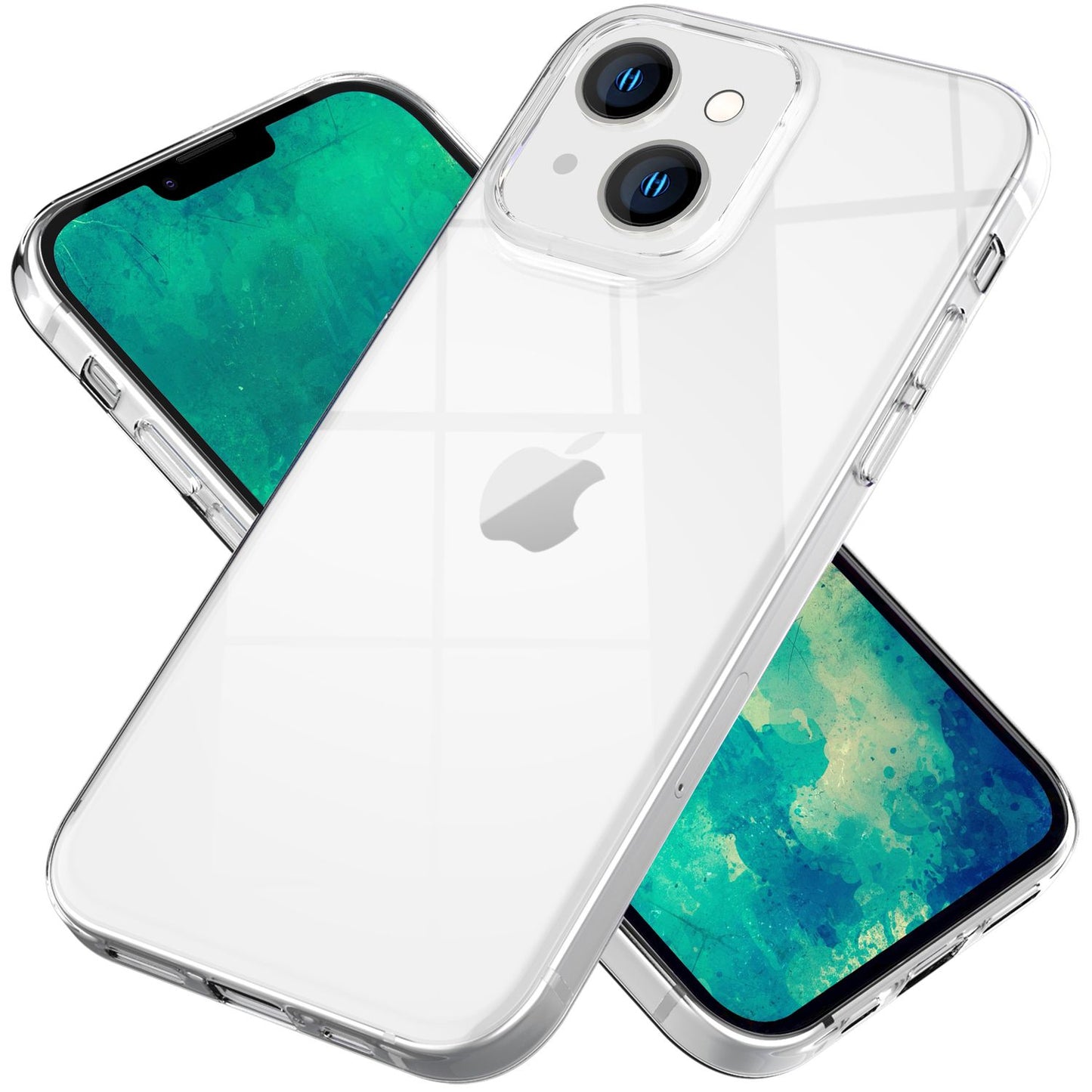 NALIA Transparente Silikonhülle für iPhone 14 – Anti-Gelb & Rutschfest – GLAZE (Handyhülle Kristallklar, Schlank & Stoßfest) – Marke aus Berlin