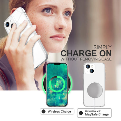NALIA Transparente Silikonhülle für iPhone 14 – Anti-Gelb & Rutschfest – GLAZE (Handyhülle Kristallklar, Schlank & Stoßfest) – Marke aus Berlin
