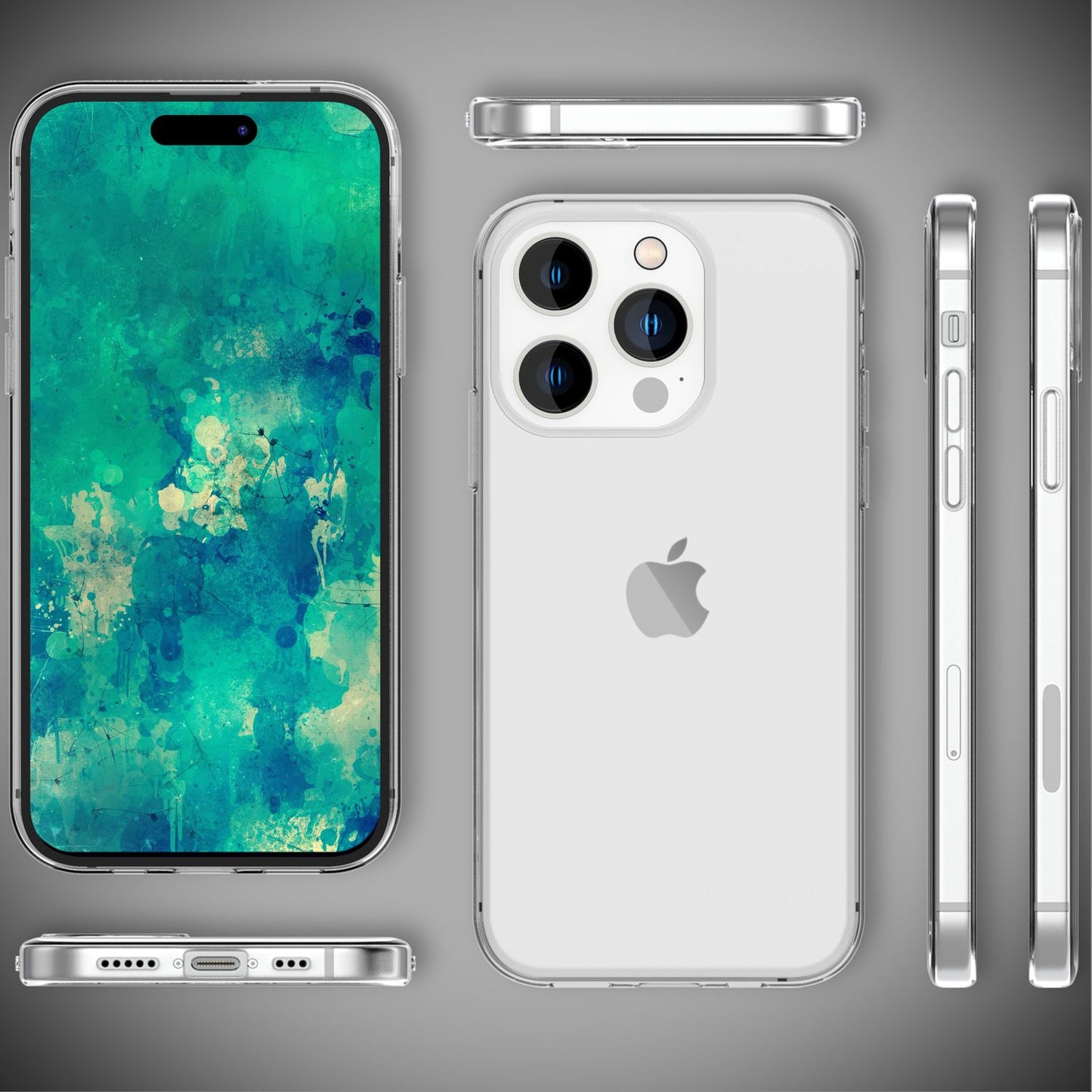 NALIA Transparente Silikonhülle für iPhone 14 Pro – Anti-Gelb & Rutschfest – GLAZE (Handyhülle Kristallklar, Schlank & Stoßfest) – Marke aus Berlin