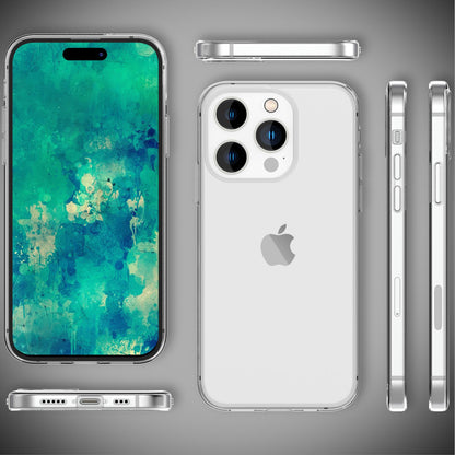 NALIA Transparente Silikonhülle für iPhone 14 Pro Max – Anti-Gelb & Rutschfest – GLAZE (Handyhülle Kristallklar, Schlank & Stoßfest) – Marke aus Berlin