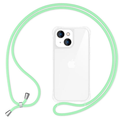 NALIA Handykette für iPhone 14 – Transparentes Hybrid-Case & Band – HANGIT PRO (Anti-Gelb Rückseite & Verstellbar) – Marke aus Berlin