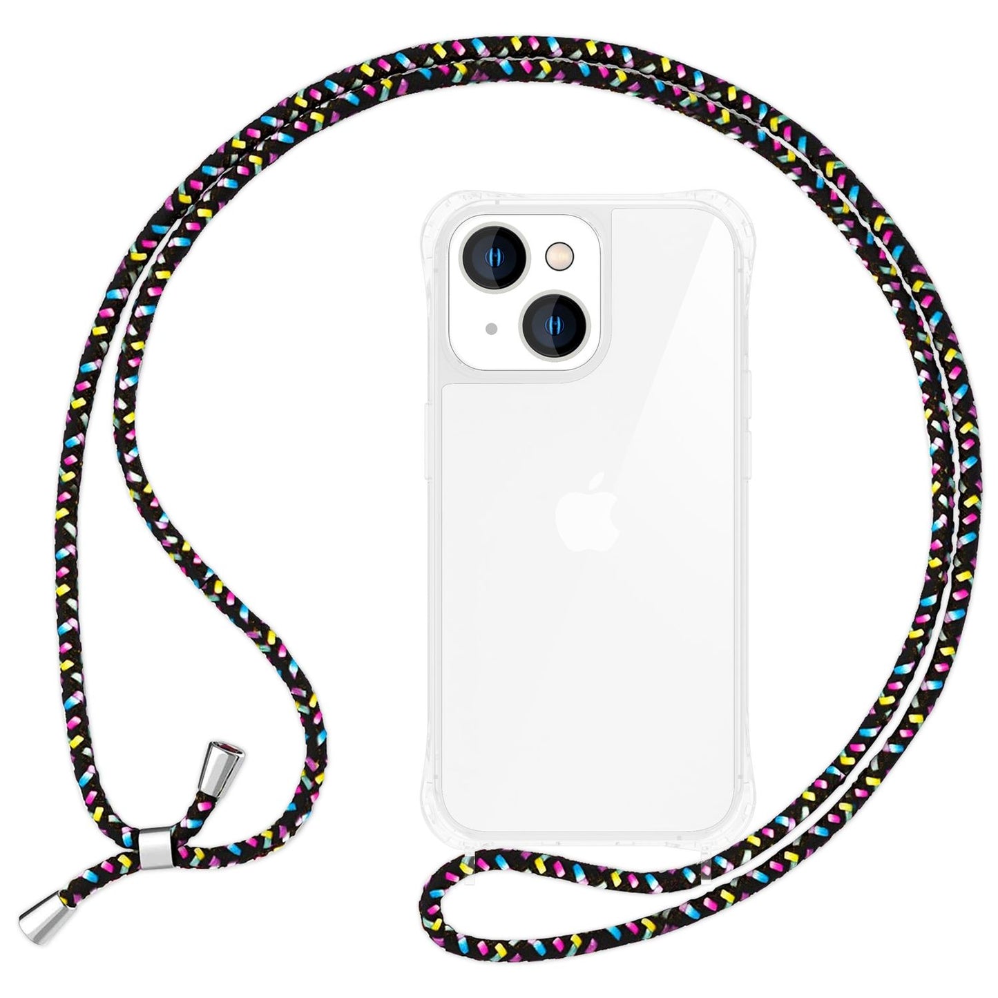 NALIA Handykette für iPhone 14 – Transparentes Hybrid-Case & Band – HANGIT PRO (Anti-Gelb Rückseite & Verstellbar) – Marke aus Berlin