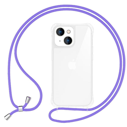 NALIA Handykette für iPhone 14 Plus – Transparentes Hybrid-Case & Band – HANGIT PRO (Anti-Gelb Rückseite & Verstellbar) – Marke aus Berlin