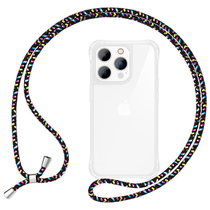 NALIA Handykette für iPhone 14 Pro Max – Transparentes Hybrid-Case & Band – HANGIT PRO (Anti-Gelb Rückseite & Verstellbar) – Marke aus Berlin