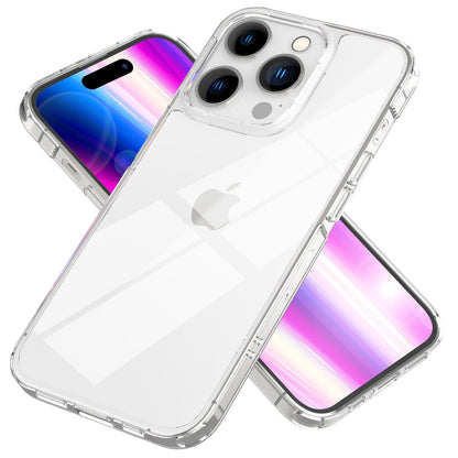 NALIA Transparente Hülle für iPhone 14 Pro Max – Anti-Gelb & Stoßfest – BLYSS (Rückseite in Glas-Optik) – Marke aus Berlin