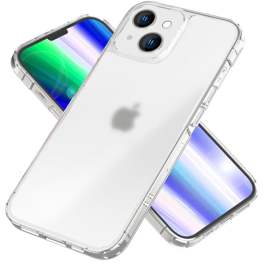 NALIA Matt-Transparentes Case für iPhone 14 Plus – Milchglas-Optik & Anti-Fingerprint – NYTE (Stoßfest, Harte Rückseite & Silikon Bumper) – Marke aus Berlin