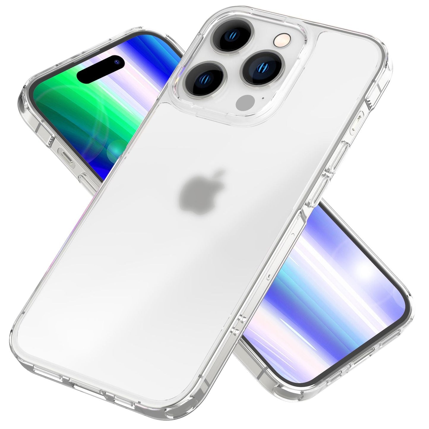 NALIA Matt-Transparentes Case für iPhone 14 Pro – Milchglas-Optik & Anti-Fingerprint – NYTE (Stoßfest, Harte Rückseite & Silikon Bumper) – Marke aus Berlin
