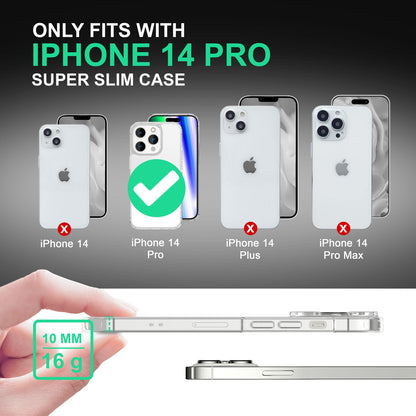 NALIA Matt-Transparentes Case für iPhone 14 Pro – Milchglas-Optik & Anti-Fingerprint – NYTE (Stoßfest, Harte Rückseite & Silikon Bumper) – Marke aus Berlin