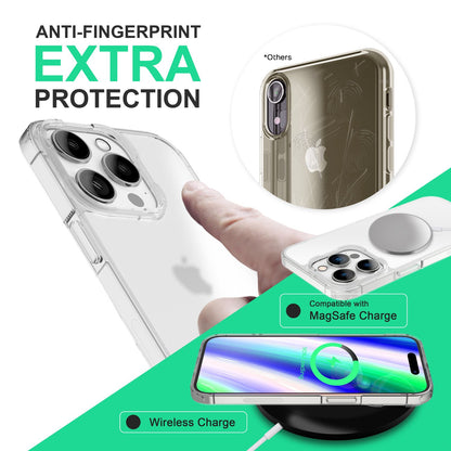NALIA Matt-Transparentes Case für iPhone 14 Pro Max – Milchglas-Optik & Anti-Fingerprint – NYTE (Stoßfest, Harte Rückseite & Silikon Bumper) – Marke aus Berlin
