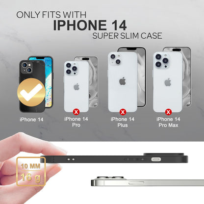 NALIA Marmor Glas Case für iPhone 14 – Kratzfestes 9H Echtglas – MARBELLE (Silikon Bumper & Grip) – Marke aus Berlin