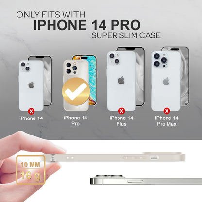 NALIA Marmor Glas Case für iPhone 14 Pro – Kratzfestes 9H Echtglas – MARBELLE (Silikon Bumper & Grip) – Marke aus Berlin