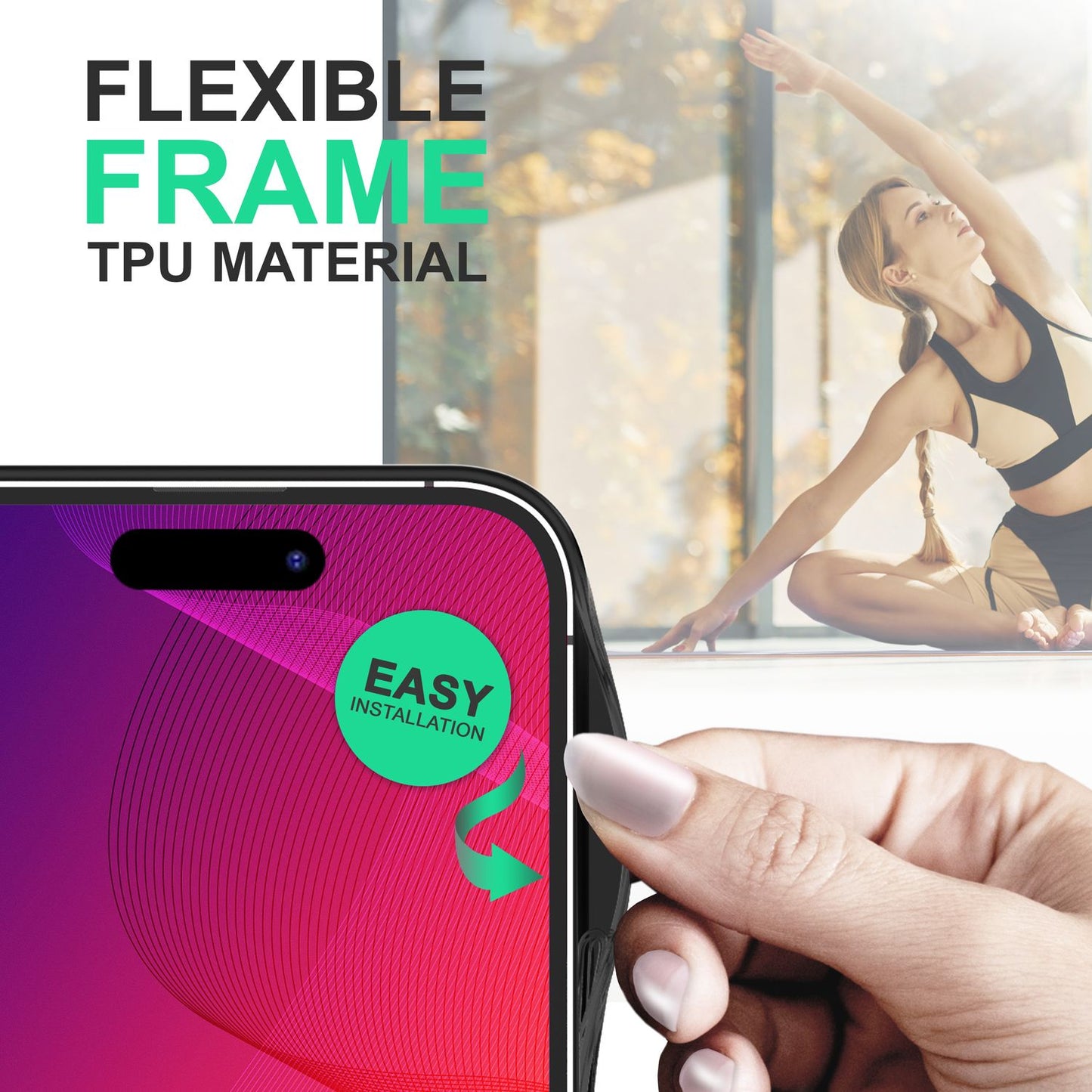 NALIA Matte Hülle für iPhone 14 Pro – Kein Vergilben & Anti-Fingerabdruck – SUMMIT (Semi-Transparent & Schwarzer Rahmen) – Marke aus Berlin