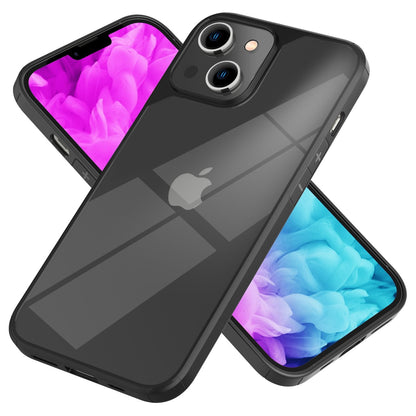 NALIA Handyhülle für iPhone 14 – Transparentes Hardcase & Schwarzer Bumper – PROVA (Vergilbungsfrei & Stoßfest) – Marke aus Berlin