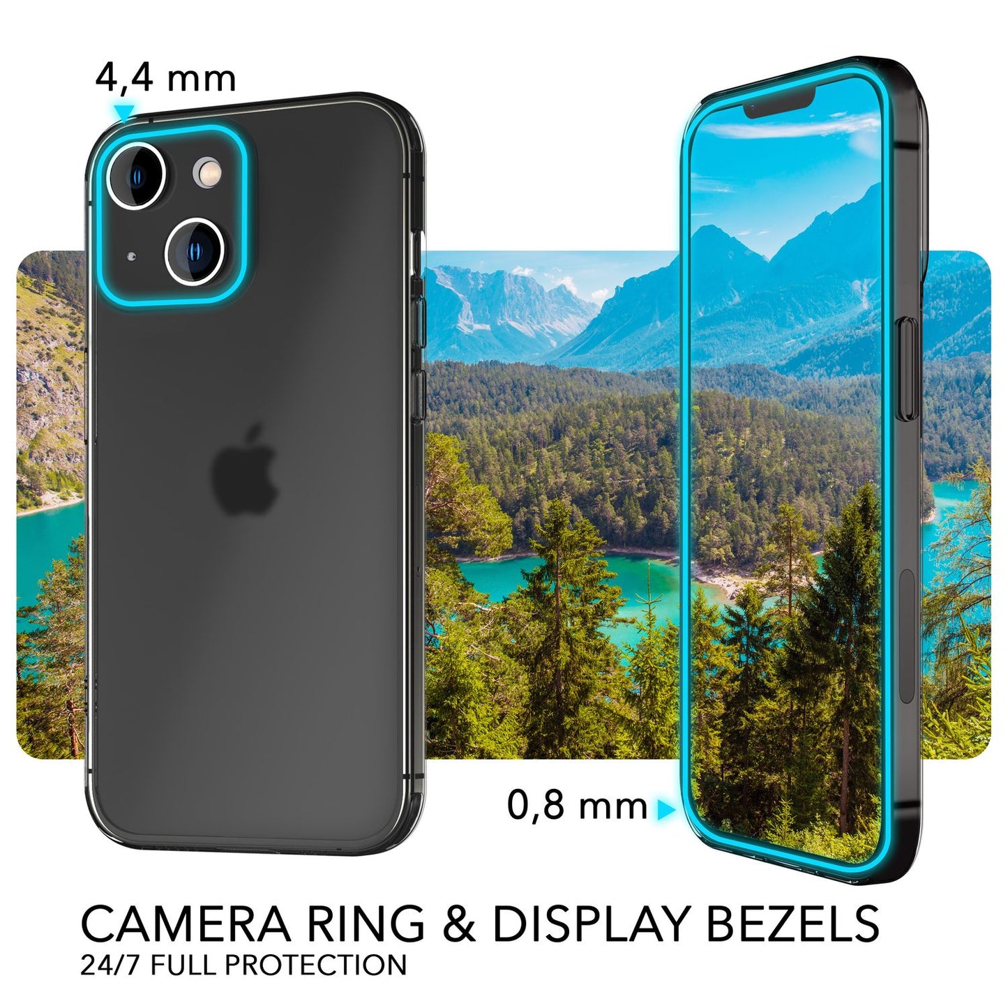 NALIA Ultra Slim Hardcase für iPhone 14 – Matt-Transparent & 0.3mm Dünn – PHANTOM (Hauchdünnes Cover & Kamera-Vollschutz) – Marke aus Berlin