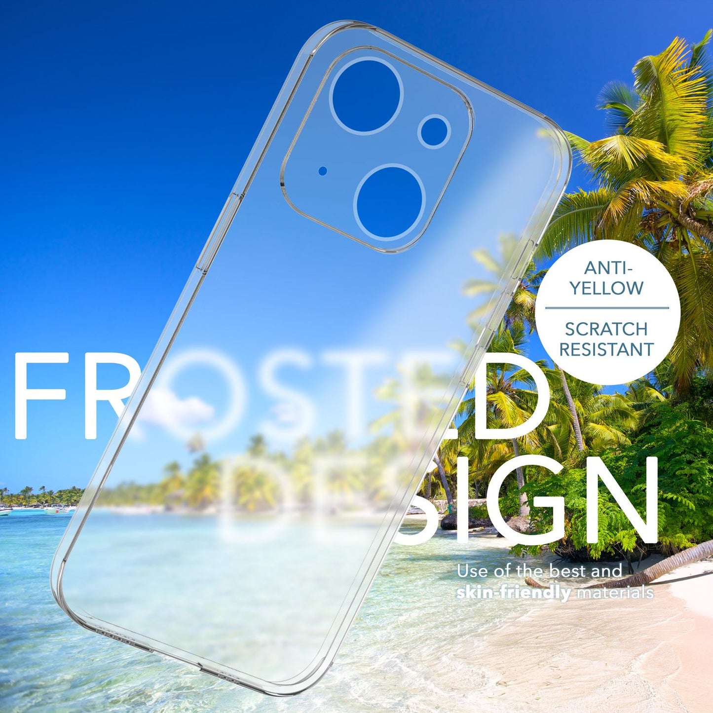 NALIA Ultra Slim Hardcase für iPhone 14 Plus – Matt-Transparent & 0.3mm Dünn – PHANTOM (Hauchdünnes Cover & Kamera-Vollschutz) – Marke aus Berlin