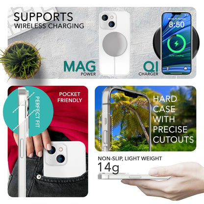 NALIA Ultra Slim Hardcase für iPhone 14 Plus – Matt-Transparent & 0.3mm Dünn – PHANTOM (Hauchdünnes Cover & Kamera-Vollschutz) – Marke aus Berlin
